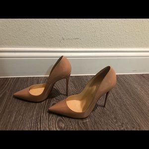 Christian Louboutin So Kate nude heels.